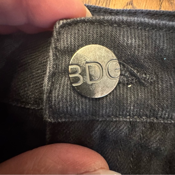 BDG Onna Denim Mini Skirt  Faded Black Medium Short Pencil Style - Picture 3 of 13